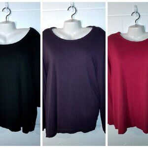 Set of 3 Preswick & Moore Women's Plus Size 2x Cotton Long Sleeve Shirts